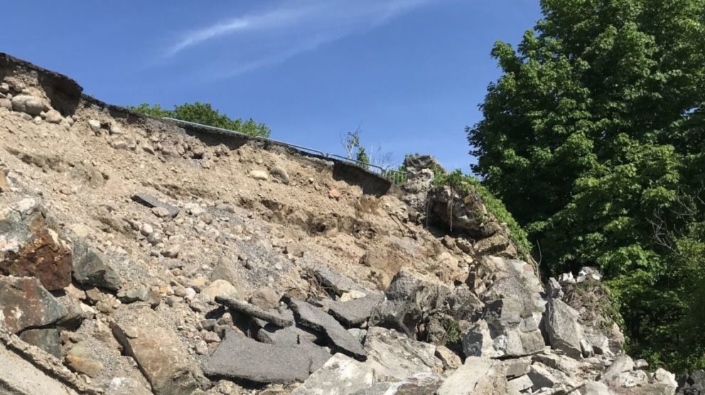 Mur de soutènement du belvédère Champlain